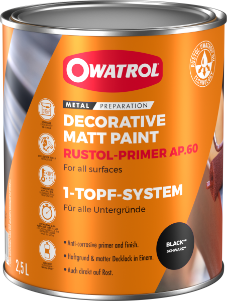 Rustol AP 60 | Mattlack schwarz