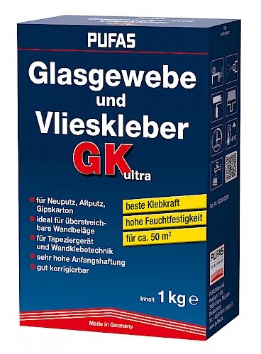 Glasgewebe und Vlieskleber GK ultra